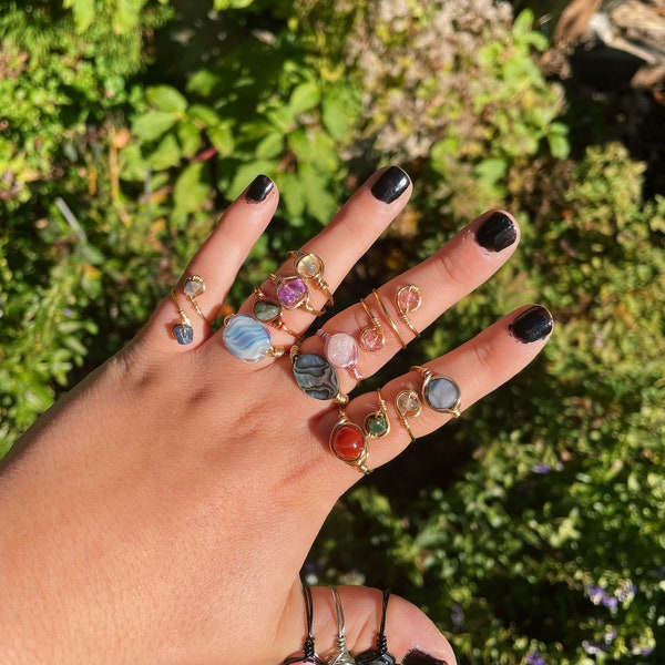 Mystery crystal ring set, 1 to 5 random rings