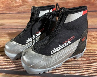 Alpina ST10jr Kids Nordic Cross Country Ski Boots Size EU25 US8.5 NNN A-1363