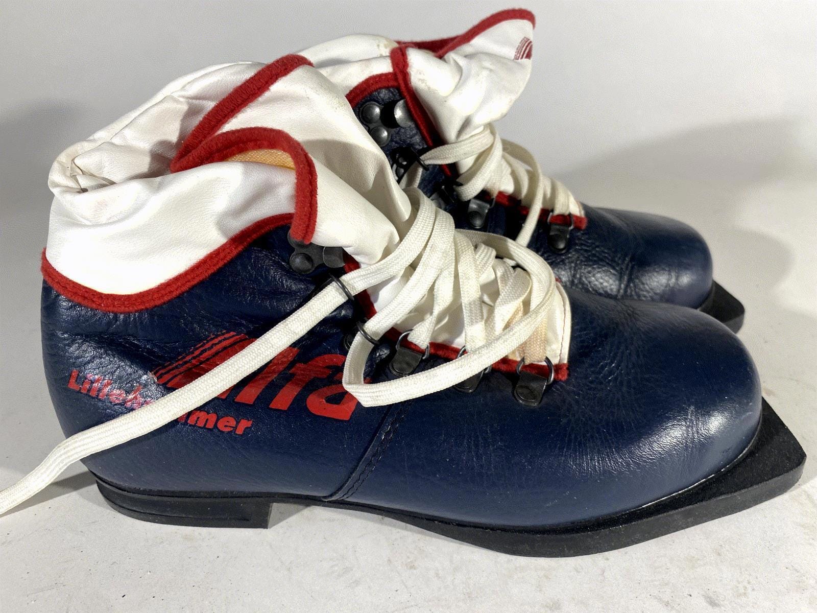 Alfa Vintage Nordic Norm Suede Ski Boots Lace Up Men\'s Size EU 38 / US 7.5 Red Alfa Vintage Nordic Norm Cross Country Ski Boots Size EU38  main image 4