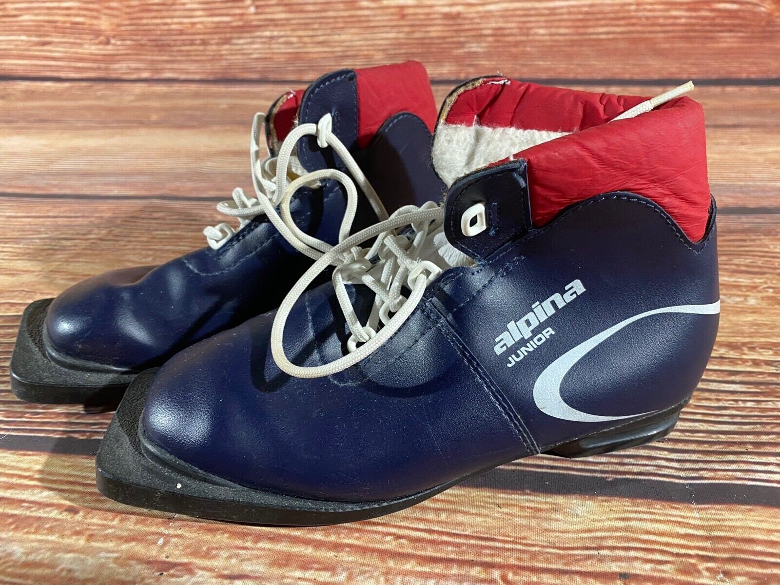 Alpina Vintage Nordic Cross Country Ski Boots EU34 US3 for NN 75mm