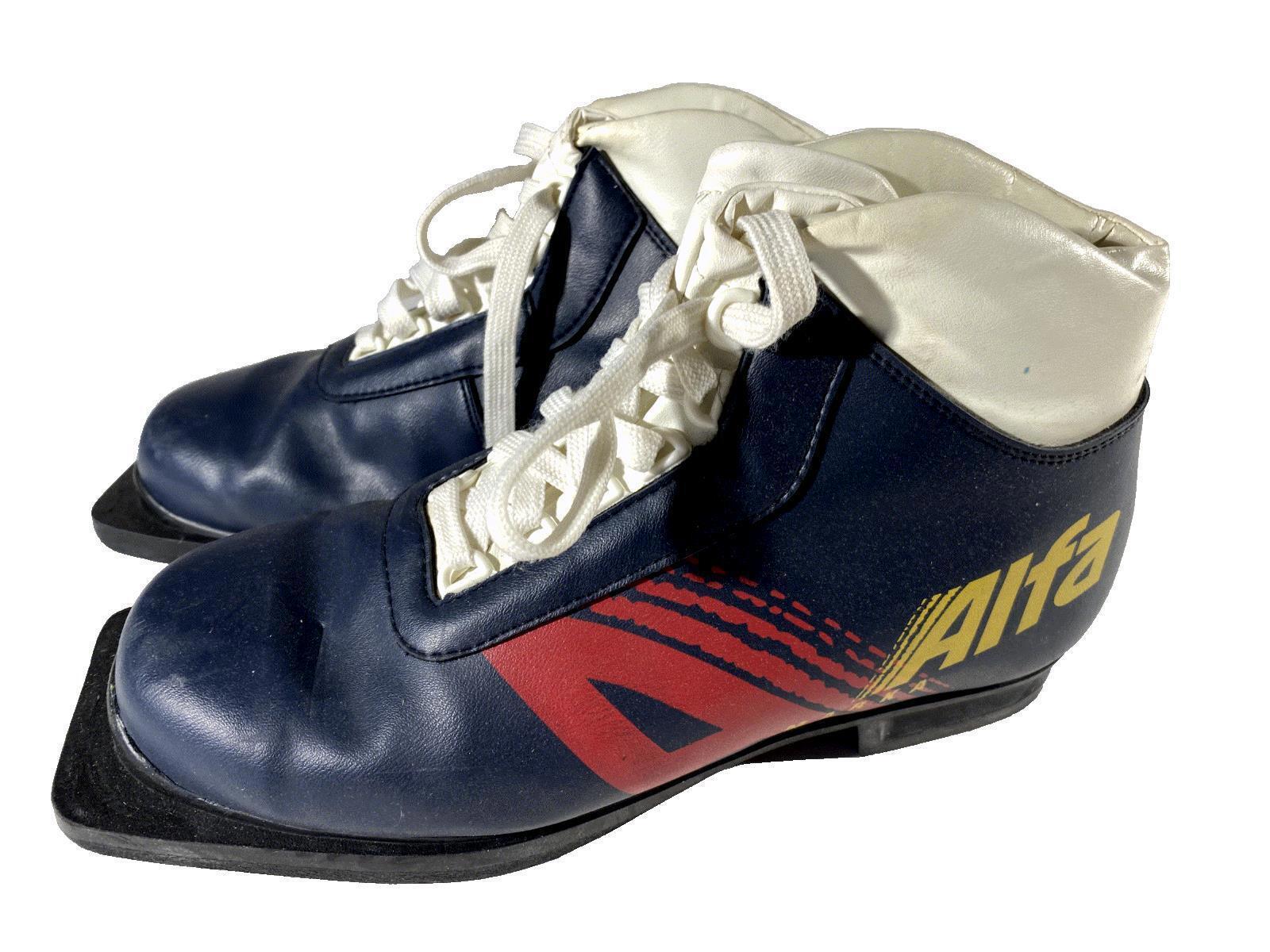 Alfa Vintage Nordic Norm Cross Country Ski Boots Size EU40 US7.5