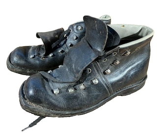 GRENOBLE Vintage Leather Cross Country Ski Boots Kandahar Binding EU44 US10 KL24