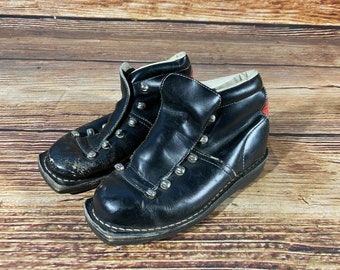 Scarpa Asolo Leather Vintage Alpine Ski Boots Eu37 Us4 Mondo 232 Cable Bindings Shoes Boys Shoes Boots 