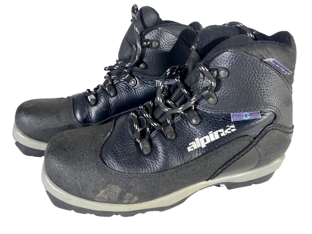 Alpina Brown Leather Cross Country Ski Boots EU 40 Nordic XC Made Slovenia DI FREE main image 3