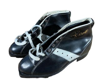 VIRALFA Vintage Cross Country Ski Boots Kandahar Cable Bindings