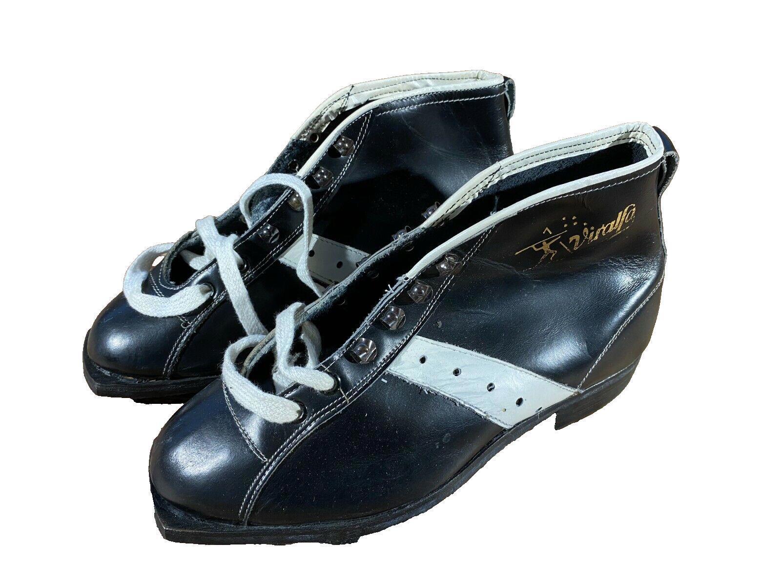 VIRALFA Vintage Cross Country Ski Boots Kandahar Cable Bindings
