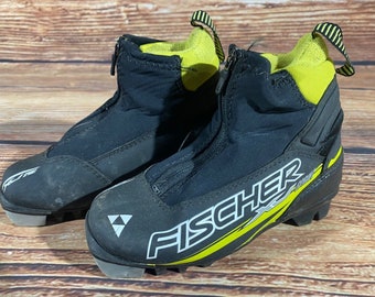 Fischer XJ Sprint Kids Cross Country Ski Boots Size EU31 US12.5 NNN F-485