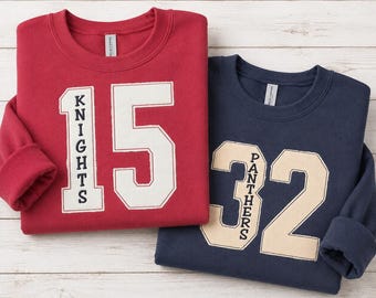 CUSTOM Game Day Sweatshirt, Gameday Sweater, Game Day Crewneck, Gameday Shirt, Varsity Retro Gameday Outfit, Football, Baseball, Softball