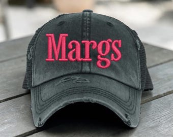 Margs 3D Puff Embroidered Hat, Custom Thread Color Margarita Hat, Funny Cocktail Hat, Girls Trip Hat, Vacation Hat, Margarita Lover Gift