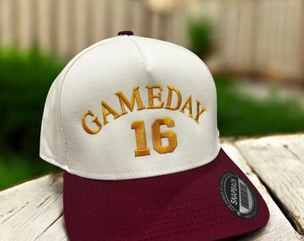 Gameday Hat with CUSTOM # Hat/ Sports MOM Hat/ custom embroidered/ Football Mom Hat/ Baseball moms hat/ Game day wives hat/ Game Day mom Hat