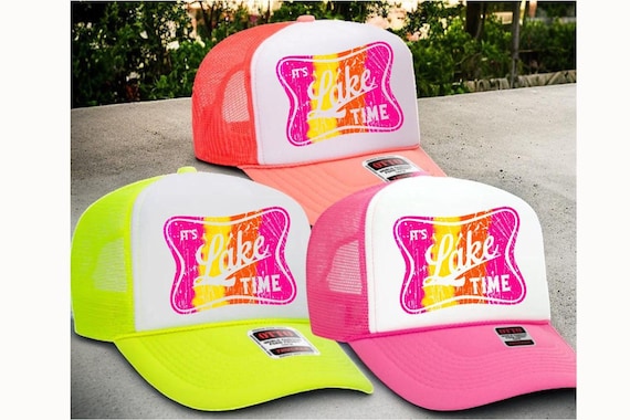 Its Lake Time Foam Trucker Hat, Lake Life Hat, I love the Lake hat, Retro Boating hat , Vacation hat, Beach hat, Summer Vibe hat, Boating