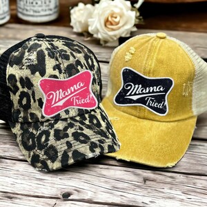 Mama Tried Hat/ gift for mom/ Mothers day gift/ Mom Hat/  Baseball hat| leopard print/ cute/ Vintage Hats/ Retro