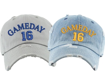 Gameday Hat with CUSTOM # Hat/ Sports MOM Hat/ custom embroidered/ Football Mom Hat/ Baseball moms hat/ Game day wives hat/ Game Day mom Hat