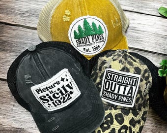 Women’s Shady Pines Hat, Gift for Best Friend, Friend Gift, Blanch and Rose and Dorothy gift, Betty White, Funny Hat, Funny gift, Golden