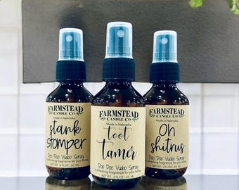 2 oz. Funny Bathroom Sprays, Funny Gifts For Men or Women, Stocking Stuffer Toilet Spray, joke gift, gag bathroom poop spray, Adult Stocking