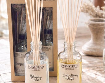 Spring Summer Scent Room Diffuser, Flameless Candle, Wood Reeds, Diffuser, Phthalate Free Diffuser, Non Toxic Reed Diffuser