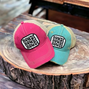 Howdy Howdy Howdy Hat | Howdy Honey | Country Hat | Pool Hat | Gifts For Her | Beach Hat | River Hat | Country Girl Hat