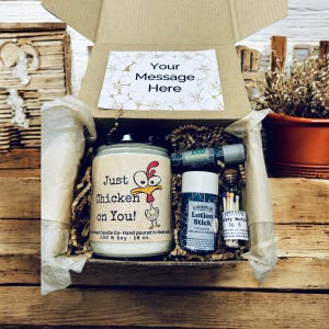 Just Chicken on You Gift Set / Friend Gift Box/Get Better Soon Box/ Mental health check box/  Bestie Gift Box/ Hospital Gift box