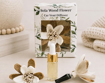 Car Flower Air Freshener | Boho Vent Clip Diffuser | Cute flower Car Scent | Eco Car Gift | Essential Oil Clip | Handmade | Unique Gift