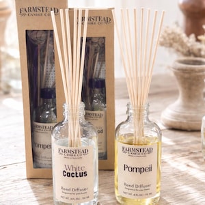 Classic Scent Room Diffuser, Flameless Candle, Wood Reeds, Diffuser, Phthalate Free Diffuser, Non Toxic Reed Diffuser, Choose Your Scent