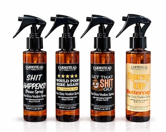 2 oz. or 4 oz  Funny Bathroom Sprays, Funny Gifts For Men or Women, Stocking Stuffer Toilet Spray, joke gift, gag bathroom poop spray