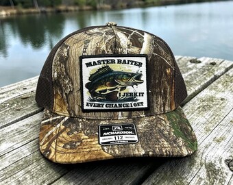 Master Baiter I jerk it every Chance i get Richaredson 112 Hat, funny Fisherman Hat, Hat for Fishing, Gone Fishing Hat, Fishing Guide Gift