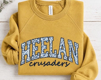 Custom Team Name Applique Sweatshirt, Bella Canvas Game Day Crewneck, Personalized School Spirit Shirt, Team Mom Sweatshirt, Game day gear