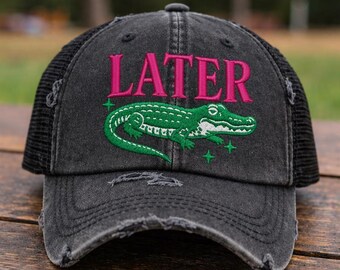 Later Gator Embroidered Hat | Honey | Country Hat | Pool Hat | Gifts For Her | Beach Hat | River Hat | Country Girl Hat| Gators