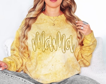 Custom "Name" Shirt, Custom Embroidered "nickname" Shirt, Mama Shirt, Grandma Shirt, Aunt shirt, Monochromatic sweatshirt