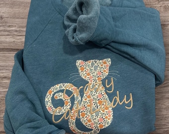 Crazy Cat Lady Sweatshirt, Funny Cats Sweatshirt, Kitten love, Cat Lover Sweatshirt, Paw Sweatshirt, Cat mom, crazy cat lover Sweatshirt