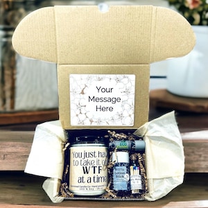 You just have to take it one WTF at a time Gift Set / Friend Gift Box/ Bestie Gift Box/ Funny gift for Friend/ 9 oz OR 16 oz gift box