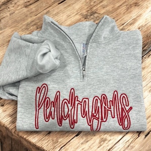 CUSTOM Team Mascot Sweatshirt, Gameday Sweater, Game Day Quarter Zip, Gameday Shirt, Varsity Gameday Outfit, Football, Baseball