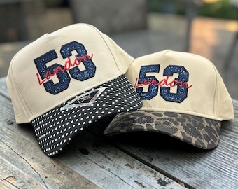 CUSTOM Sparkle  # Hat/ Sports MOM Hat/ custom embroidered/ Football Mom Hat/ Baseball moms hat/ Game day wives hat