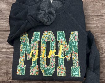 CUSTOM Girl Mom Sweatshirt or Tshirt, Mom sweatshirt, Mama sweatshirt, New mom Gift, Hooded mom sweatshirt, Crew neck mom sweatshirt