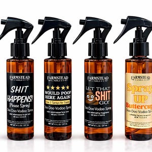 2 oz. Funny Bathroom Sprays, Funny Gifts For Men or Women, Stocking Stuffer Toilet Spray, joke gift, gag bathroom poop spray, Adult Stocking