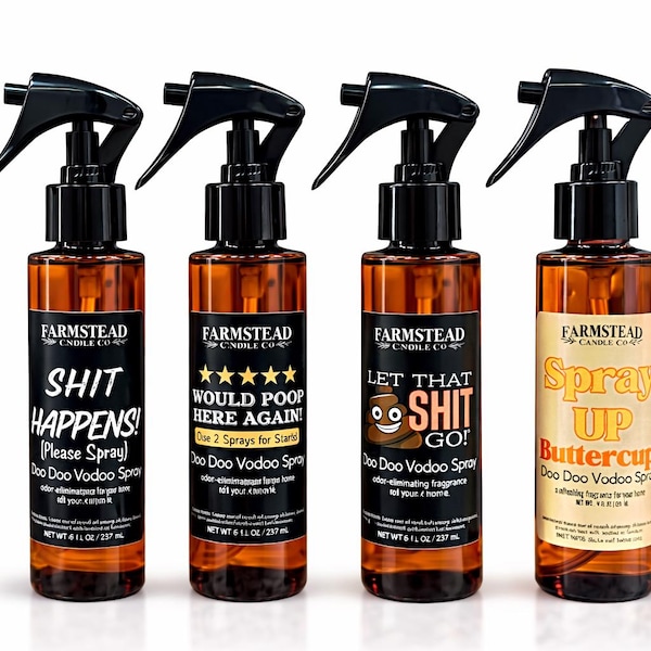 2 oz. Funny Bathroom Sprays, Funny Gifts For Men or Women, Stocking Stuffer Toilet Spray, joke gift, gag bathroom poop spray, Adult Stocking