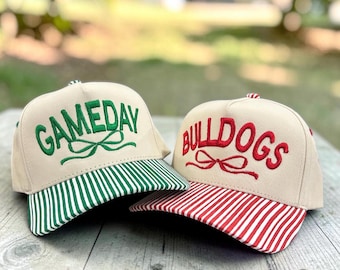 Embroiderd Custom Team Name Canvas Hat,  Personalized Game Day Hat, Football Mom Hat, Baseball Mom Hat, Softball Hat, Custom Sports Hat