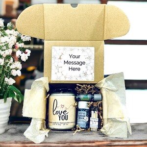 Love you Gift box/ Friend Gift Box/ Gift box for Girlfriend or wife or friend/Valentine Gift Box/ 9 oz OR 16 oz Candle gift box
