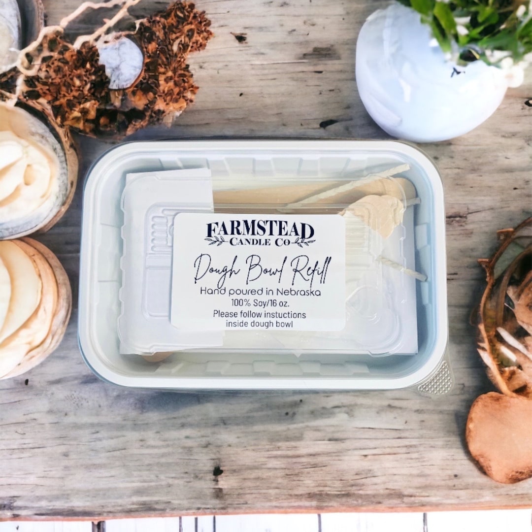 100 Soy Classic Scent Dough Bowl Candle Refill/choose Your Scent