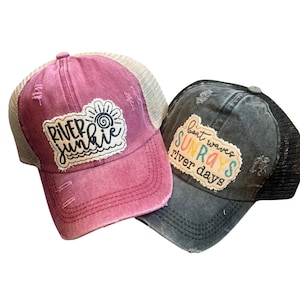 Women&#39;s River Vibes, River Junkie Hat, Summer hat, Boating hat , Vacation hat, Beach hat, Summer Vibe hat, Beach Vacation hat, River Life