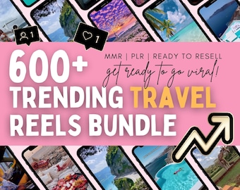 600+ Travel Reels Content Bundle | Social Media Content | Trending reels | Viral Reels Bundle | Instagram reels | Tiktok content bundle