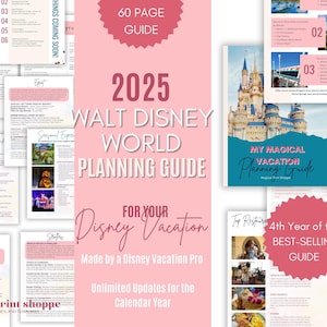 Pacote de planejamento de férias WDW / Guia de viagem para impressão da Flórida 2025 / Planejamento de férias para viagem à Disney
