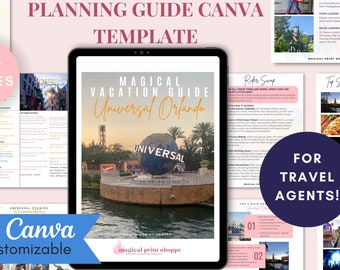 Universal Park Guides for Travel Agents / Travel Agent Canva Templates / 2025 Universal Park Guide Template / Editable Template for Clients