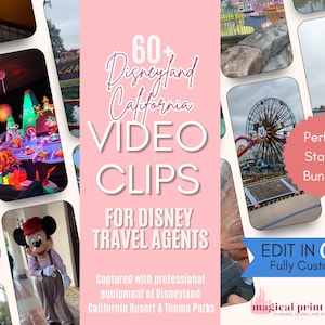 Travel Agent Video Reels | 60 DLR California Social Media Video Post Canva Templates | Travel Agency Instagram Marketing Content