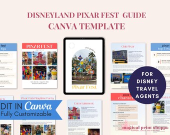DLR Travel Agent Canva Template / California P ixar Fest Theme Park Guide / Travel Agency Canva Templates / Travel Agent Marketing