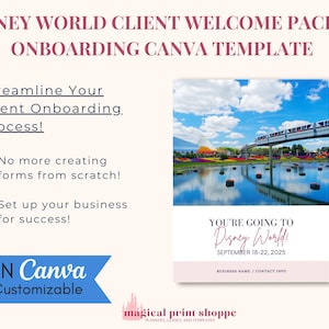 WDW Client Welcome Packet Canva Template for Travel Agents (Editable) image 3