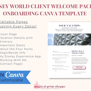 WDW Client Welcome Packet Canva Template for Travel Agents (Editable) image 2