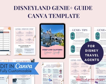 DLR Genie Guide & Template /  Travel Agent Canva Templates / Travel Agency Marketing