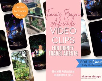 WDW Travel Agent Social Media Bundle for Travel Agents | WDW Tiana's Ride Reels & TikTok | Travel Agency Marketing Content