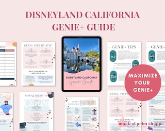 DL California Genie Info / Genie+ PDF Guide / California Theme Park Printable / Theme Park Guide / Vacation Planning Printables